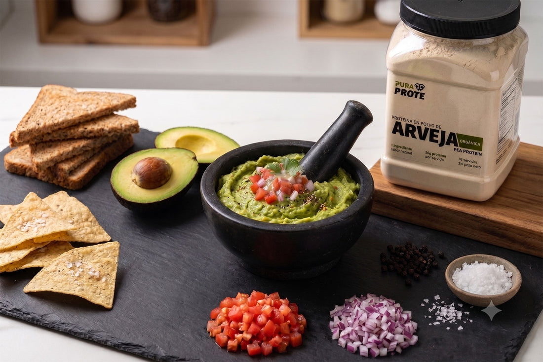 Guacamole Proteico, receta con proteína de arveja Pura Prote