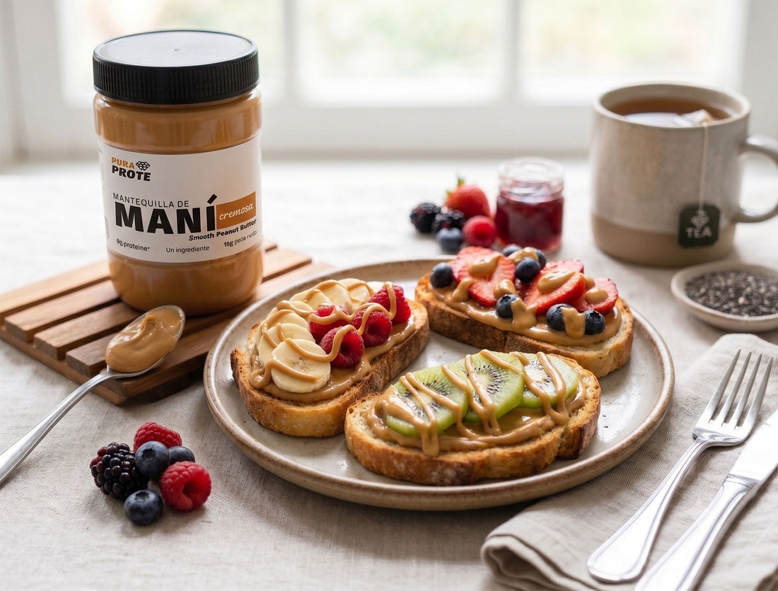 Tostadas ganadoras, receta con mantequilla de maní Pura Prote