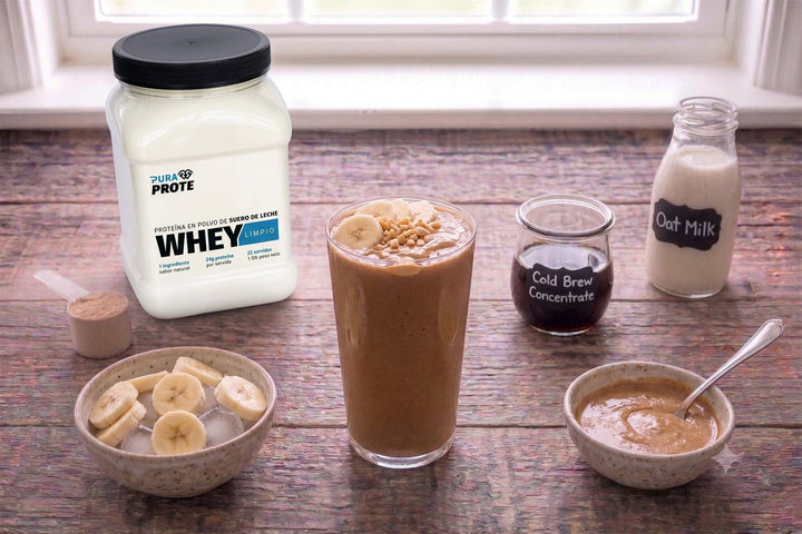 Brew Pro, receta con proteína whey/ISO y mantequilla de maní Pura Prote
