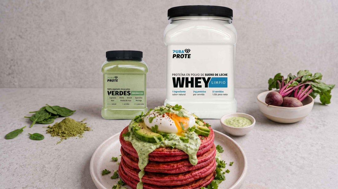Pancakes rosados con proteina Whey