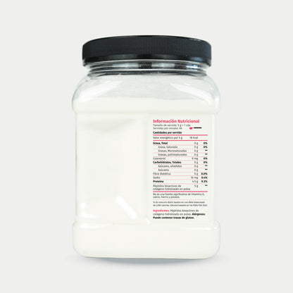 imagen de lateral izquierdo de colageno forte con informacion nutricional