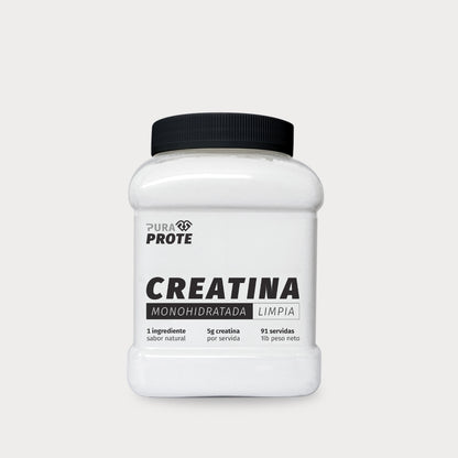 imagen frontal de tarro de creatina limpia 91 porciones