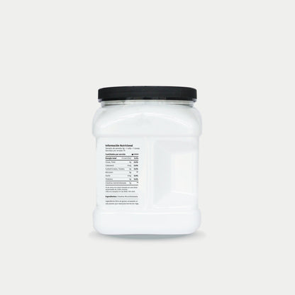 imagen lateral derecha de la etiqueta de la creatina limpia donde se ven los datos nutricionales