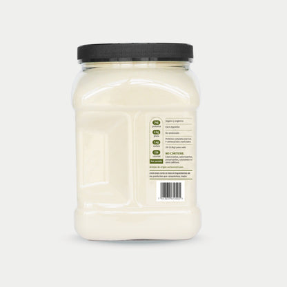 imagen de laetral izquierdo de tarro de proteina de arveja organica con beneficios