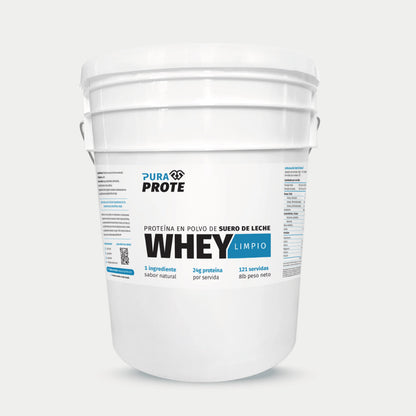 imagen de cubeta de proteina whey limpio 121 porciones, vista frontal