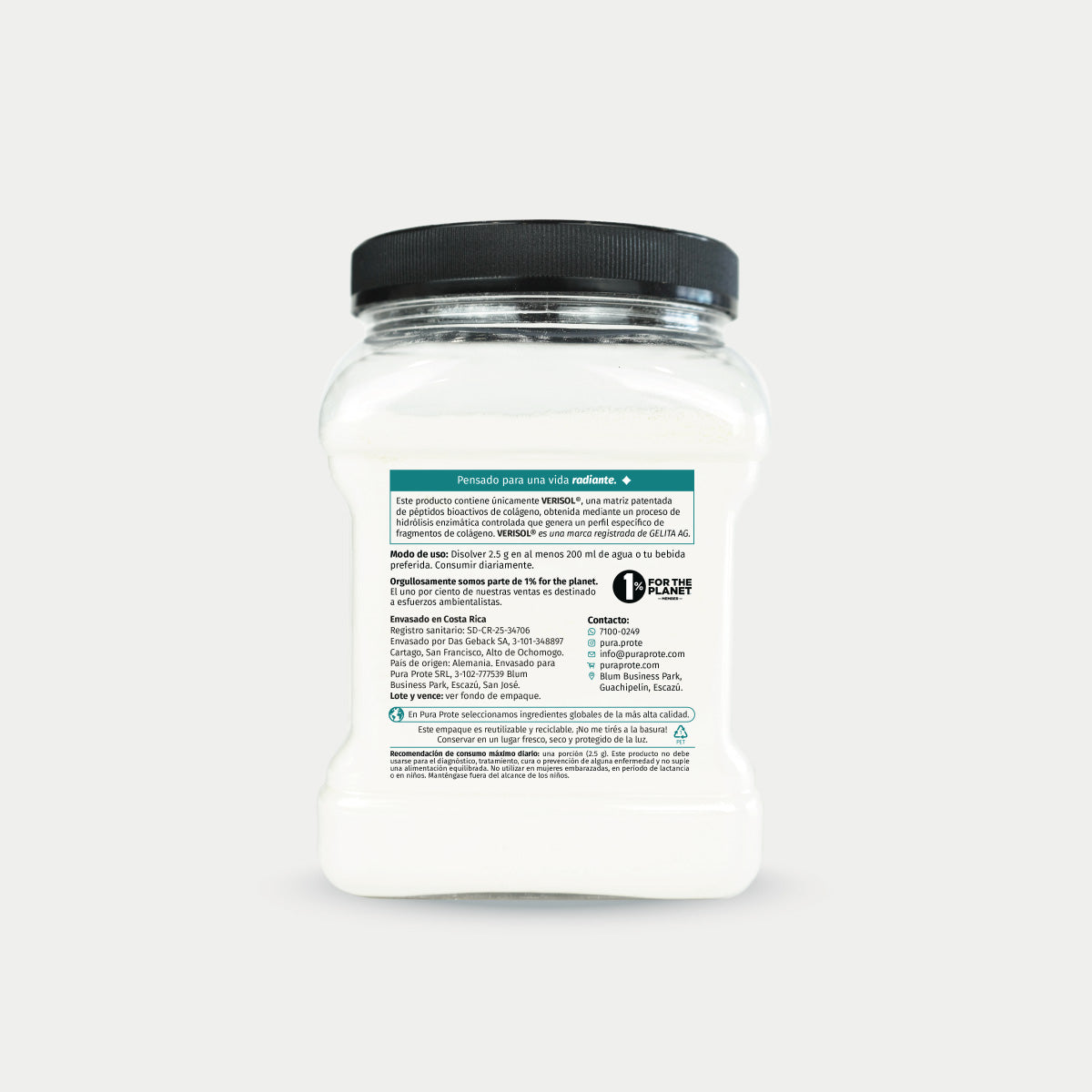 Colágeno Luma 330 g, vista trasera
