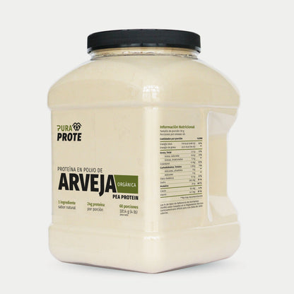Proteína de Arveja Orgánica 1814 g, vista frontal lateral
