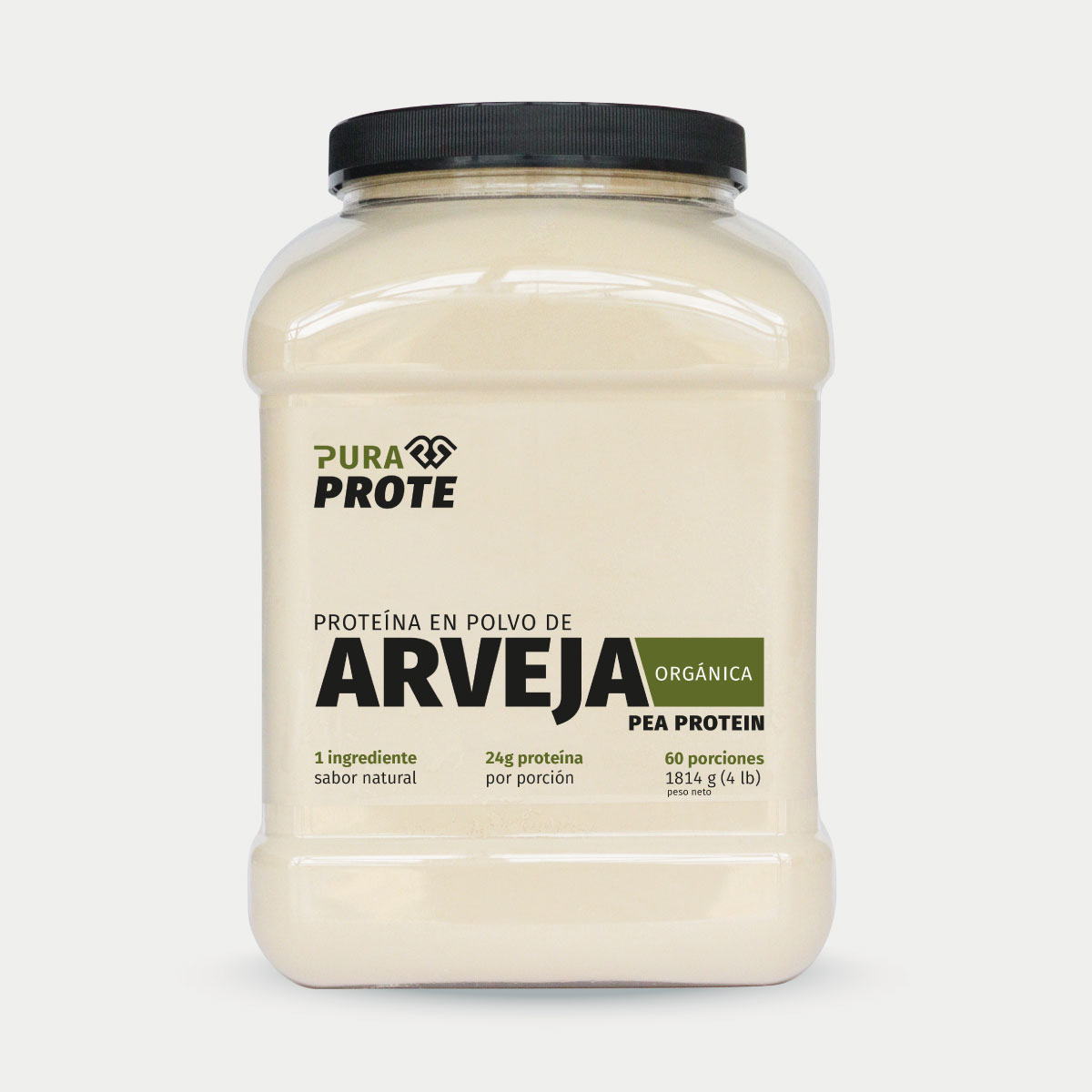 Proteína de Arveja Orgánica 1814 g, vista frontal