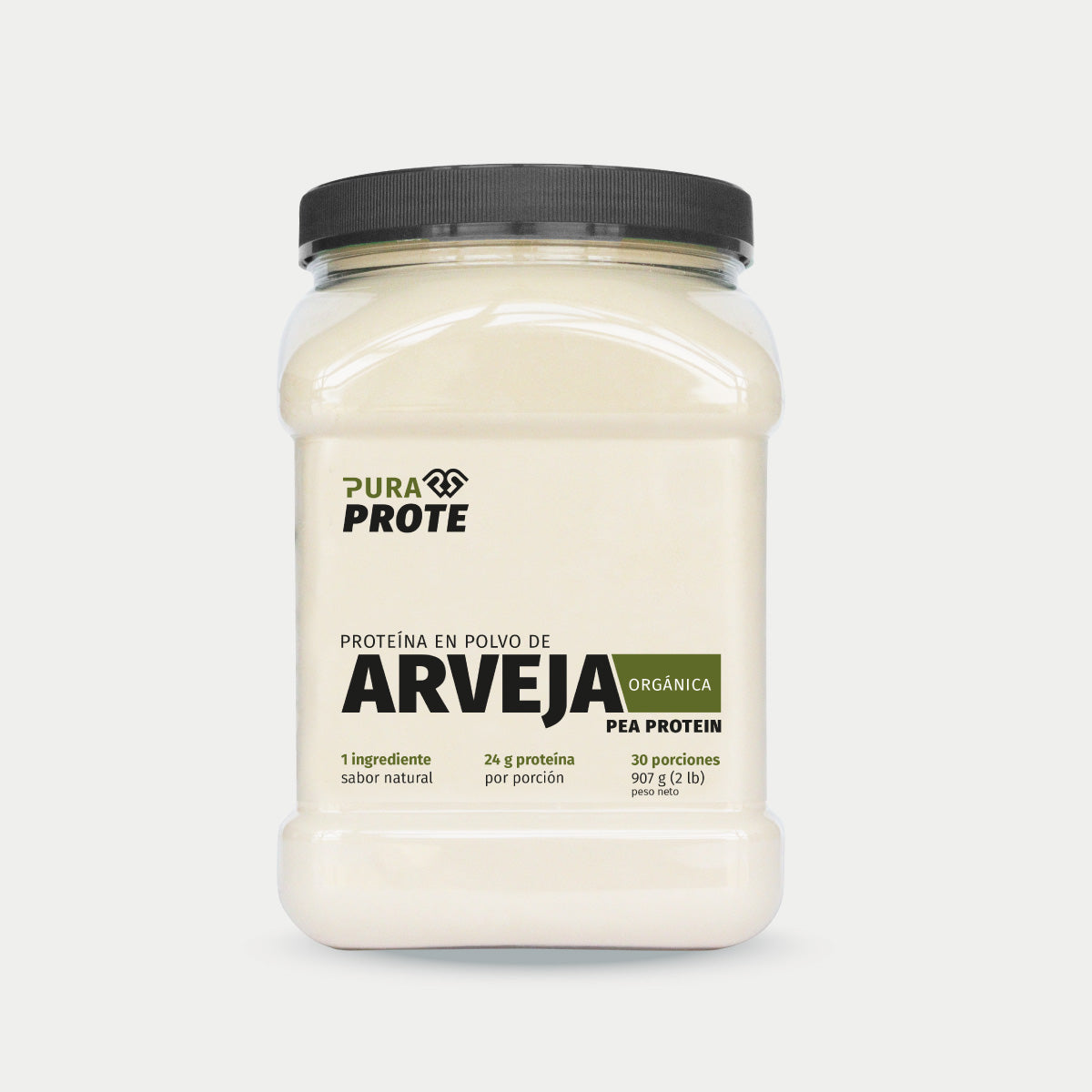 Proteína de Arveja Orgánica 907 g, vista frontal