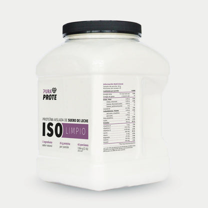 Proteína ISO Limpio 1361 g, vista frontal lateral