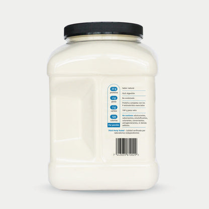 Proteína Whey Limpio 1361 g, vista lateral izquierda