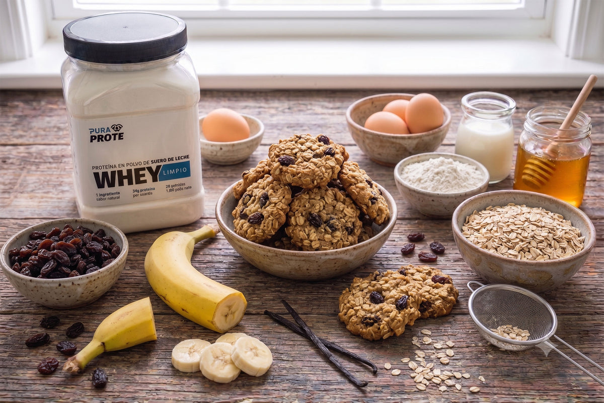 receta pura prote de galleta de avena con pasas y whey limpio