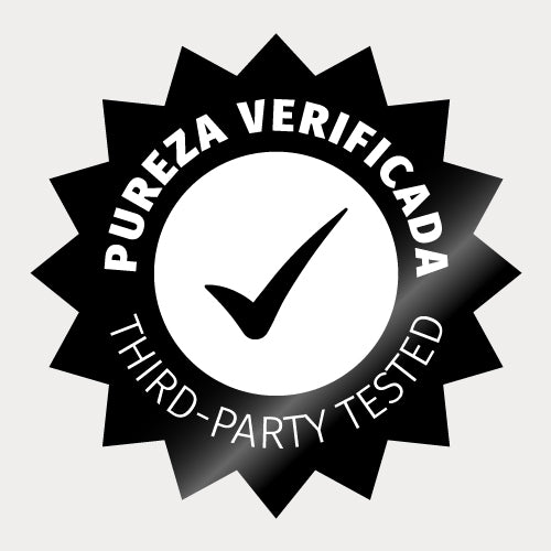 imagen de sello pura prote que dice pureza verificada third party tested