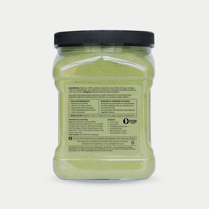 Verdes Orgánicos 600 g, vista trasera
