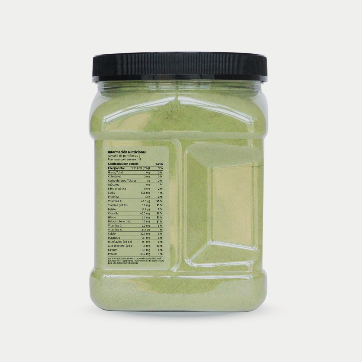Verdes Orgánicos 600 g, vista lateral derecha