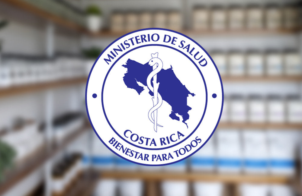 imagen del logo del ministerio de salud y de fondo la tienda pura prote