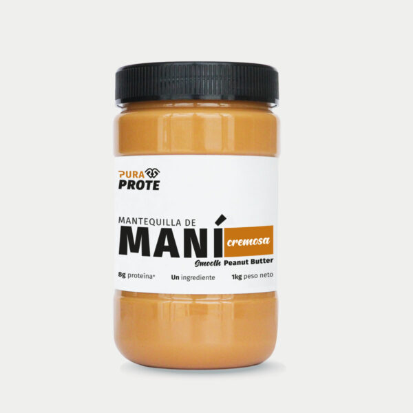 Mantequilla de Maní Pura Prote, vista frontal.
