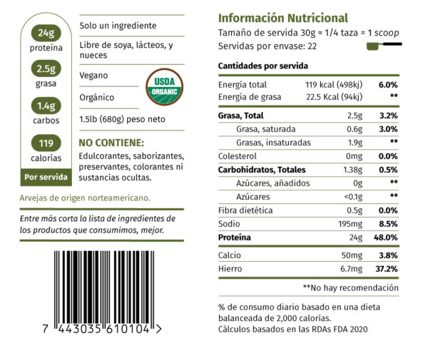 arveja 15lb pura prote