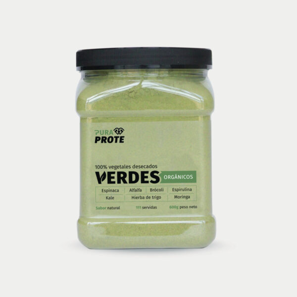 Verdes Orgánicos Pura Prote 600 gramos, vista frontal