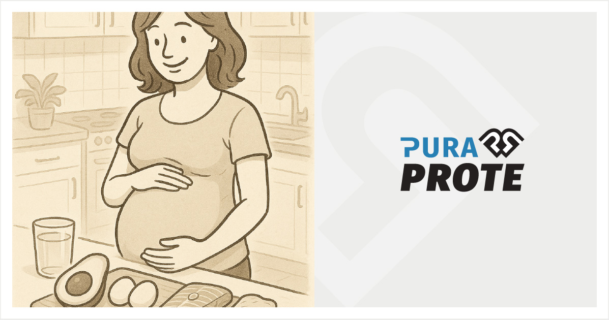 202507-blog-embarazo » Pura Prote Ilustración: mujer embarazada acariciando su estómago